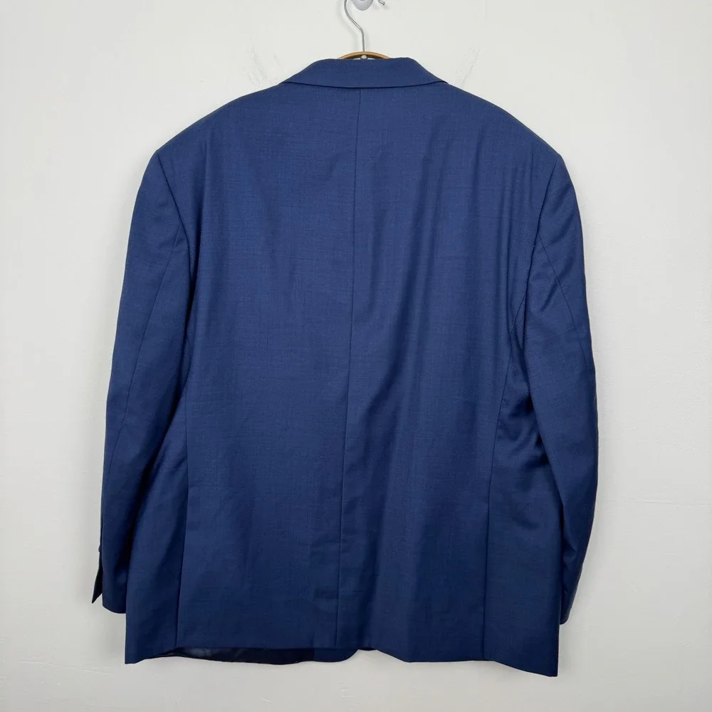 Lauren Ralph Lauren Mens 52R Blue 100% Wool Natural Stretch Blazer Sport Coat